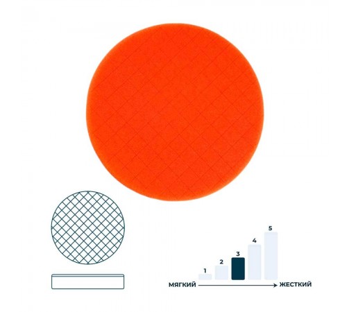 Губка полировочная оранжевая 180 мм Гамматест GTT4092 — профессиональное автосервисное оборудование и инструменты для бизнеса