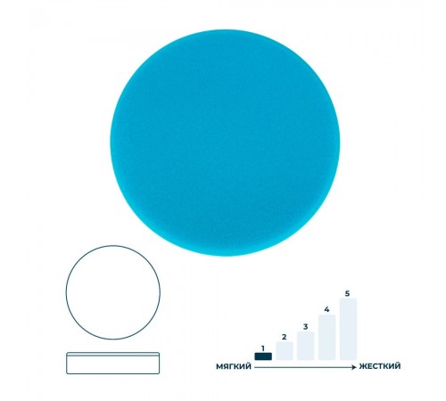 Губка полировочная синяя 180 мм Гамматест GTT4098 — профессиональное автосервисное оборудование и инструменты для бизнеса