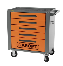 Тележка инструментальная Garopt 5 ящиков ОРАНЖЕВАЯ серия "Standart"