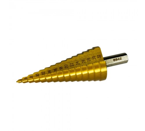 Сверло ступенчатое 4-32 мм HSS 6542 — профессиональное автосервисное оборудование и инструменты для бизнеса