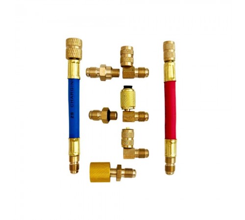 Комплект адаптеров и переходников для заправки кондиционеров Хорекс Авто HZ 18.205.35SK — профессиональное автосервисное оборудование и инструменты для бизнеса