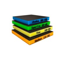 Губка двухсторонняя 120х98х13 мм Fine (P240-320)