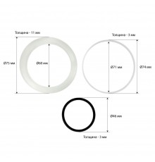 Ремонтный комплект цилиндра гидравлического пресса Хорекс Авто HZ 01.1.030J