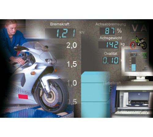 Тормозной стенд для мотоциклов MBT 1000 EUROSYSTEM — профессиональное автосервисное оборудование и инструменты для бизнеса