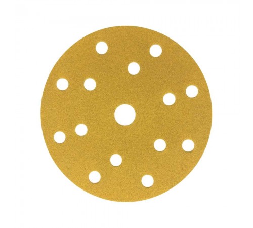 Наждачная бумага желтая D150 мм P180 Velcro (тип зерна – оксид алюминия) 15 отверстий Гамматест M3-255D150P180 — профессиональное автосервисное оборудование и инструменты для бизнеса