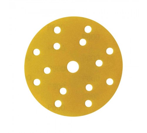 Наждачная бумага желтая D150 мм P600 Velcro (тип зерна – оксид алюминия) 15 отверстий Гамматест M3-255D150P600 — профессиональное автосервисное оборудование и инструменты для бизнеса