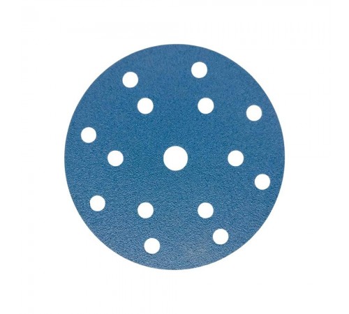 Диск шлифовальный голубой D150 мм P100 Velcro (тип зерна – цирконий) 15 отверстий Гамматест SL312BP100 — профессиональное автосервисное оборудование и инструменты для бизнеса
