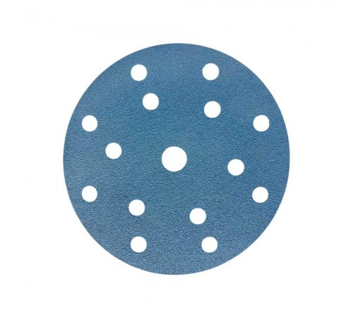 Диск шлифовальный голубой D150 мм P80 Velcro (тип зерна – цирконий) 15 отверстий Гамматест SL312BP80 — профессиональное автосервисное оборудование и инструменты для бизнеса