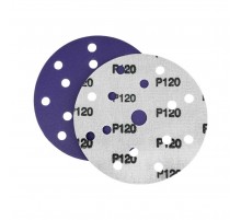 Диск шлифовальный фиолетовый D150 мм P120 Velcro (тип зерна – керамика) 15 отверстий Гамматест SL712PP120