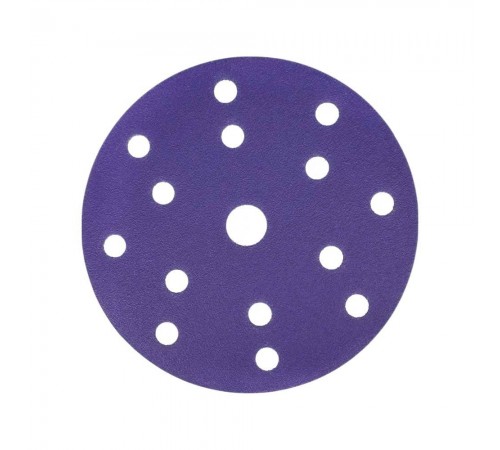 Диск шлифовальный фиолетовый D150 мм P120 Velcro (тип зерна – керамика) 15 отверстий Гамматест SL712PP120 — профессиональное автосервисное оборудование и инструменты для бизнеса