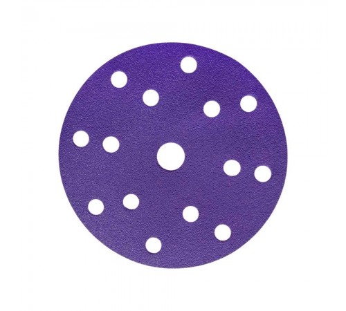Наждачная бумага фиолетовая D150 мм P120 Velcro (тип зерна – керамика) 15 отверстий Гамматест SL737PP120 — профессиональное автосервисное оборудование и инструменты для бизнеса