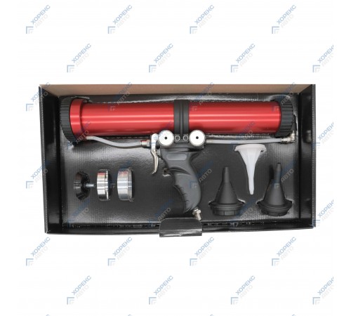 Пистолет пневматический универсальный для нанесения однокомпонентных распыляемых и не распыляемых герметиков в картриджах и тубах AH095701 — профессиональное автосервисное оборудование и инструменты для бизнеса