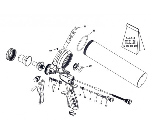 Ремкомплект для пистолета F1/SAM MY2020 11/A — профессиональное автосервисное оборудование и инструменты для бизнеса