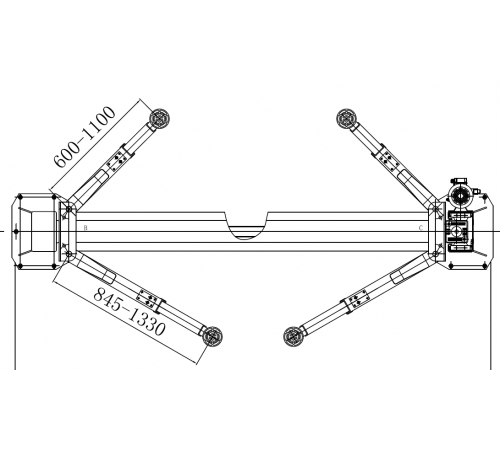 Подъемник двухстоечный электрогидравлический с асимметричными лапами г/п 4.0 т Хорекс Авто HL-4.0BZ-A — профессиональное автосервисное оборудование и инструменты для бизнеса