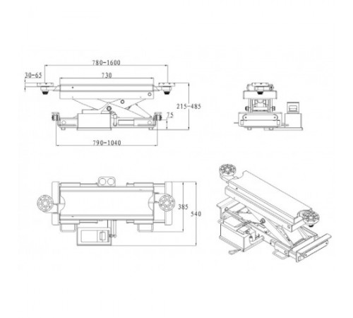 Траверса пневмогидравлическая г/п 2 т Хорекс Авто HRJP-XT2A — профессиональное автосервисное оборудование и инструменты для бизнеса