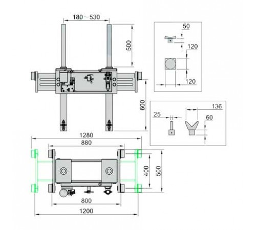 Подъемник канавный двухштоковый г/п 20 т Хорекс Авто DP20A — профессиональное автосервисное оборудование и инструменты для бизнеса