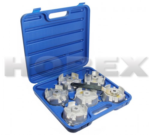 Набор чашек для снятия масляного фильтра для г/а (6 предметов) Хорекс Авто HZ 25.1.060 — профессиональное автосервисное оборудование и инструменты для бизнеса