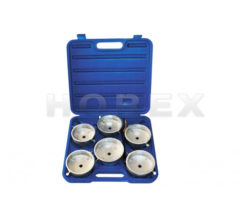 Набор чашек для снятия масляного фильтра для г/а (6 предметов) Хорекс Авто HZ 25.1.060 — профессиональное автосервисное оборудование и инструменты для бизнеса