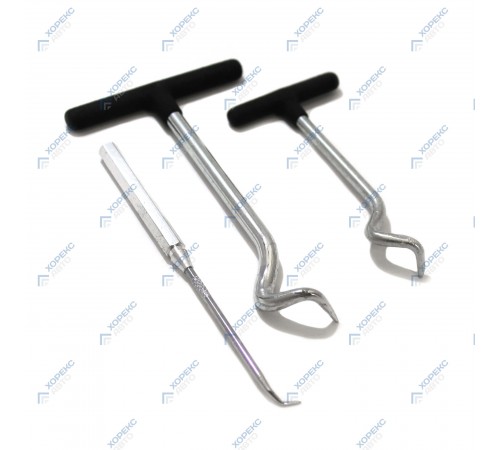 Набор крючков для демонтажа уплотнительных колец и сальников (3 предмета) Хорекс Авто HZ 25.1.120S — профессиональное автосервисное оборудование и инструменты для бизнеса