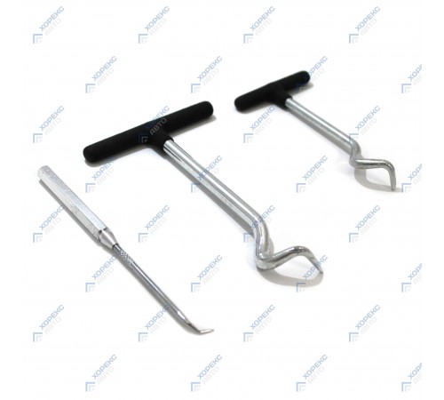 Набор крючков для демонтажа уплотнительных колец и сальников (3 предмета) Хорекс Авто HZ 25.1.120S — профессиональное автосервисное оборудование и инструменты для бизнеса