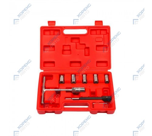 Набор инструментов для восстановления и очистки посадочных мест форсунок (7 предметов) Хорекс Авто HZ 25.1.073S — профессиональное автосервисное оборудование и инструменты для бизнеса
