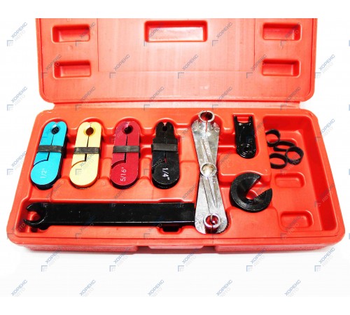 Набор приспособлений для разборки топливных и других трубопроводов (8 предметов) Хорекс Авто HZ 25.1.088 — профессиональное автосервисное оборудование и инструменты для бизнеса