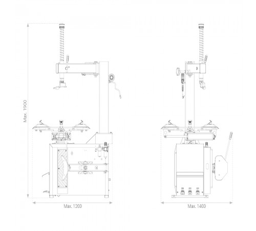 Шиномонтажный станок (полуавтомат) Хорекс Авто LC810 — профессиональное автосервисное оборудование и инструменты для бизнеса